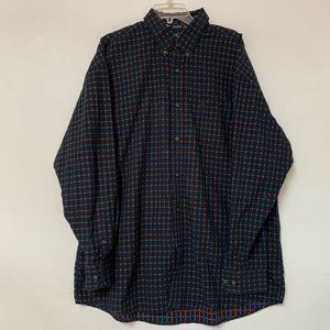 George Straight Wrangler Collection Cowboy Men's ‎ XXL Shirt Black Plaid Western